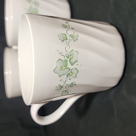 Vintage Corelle Coordinates Callaway, Corelle Green Ivy Coffee Mug Tea Cup (4) - Picture 3 of 6